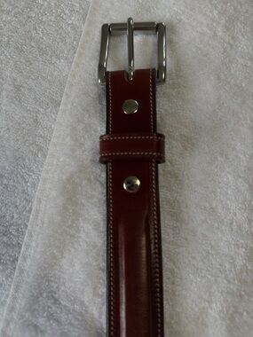 Hank’s Belts The Esquire Raised Size 50 Oak Leather 1.25” Wide